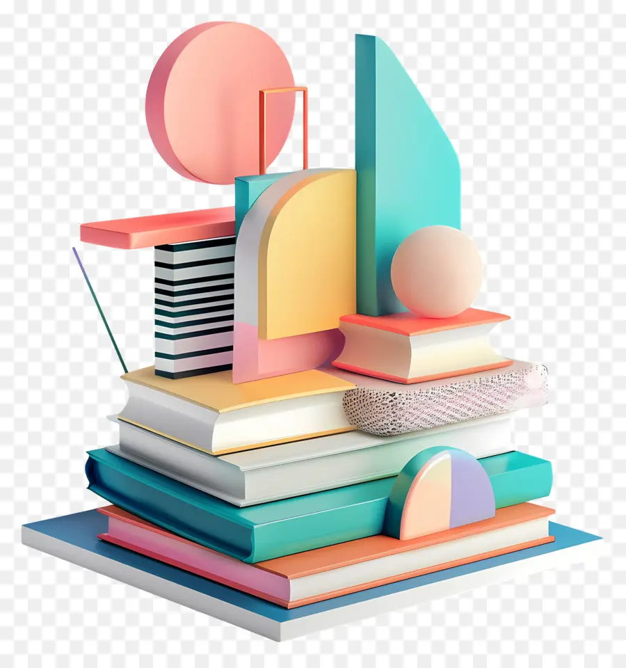 Tumpukan Buku 3d，Buku PNG