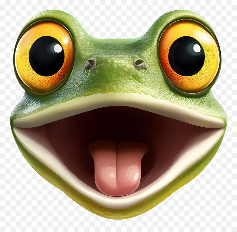 Emoji Katak，Wajah Katak PNG