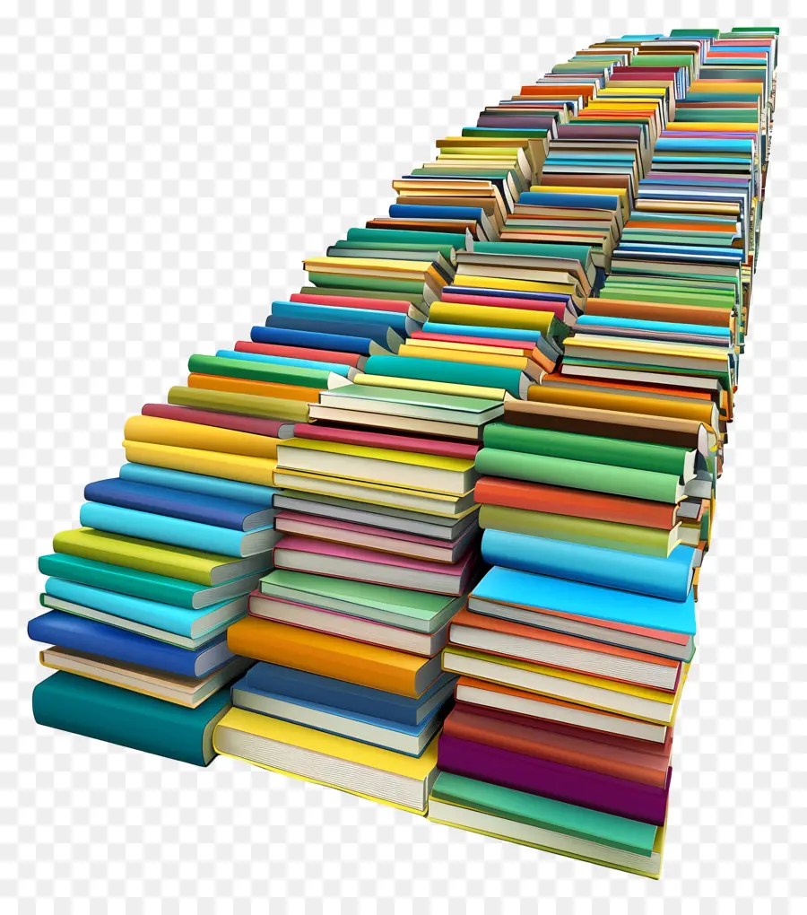 Tumpukan Buku 3d，Tumpukan Buku PNG