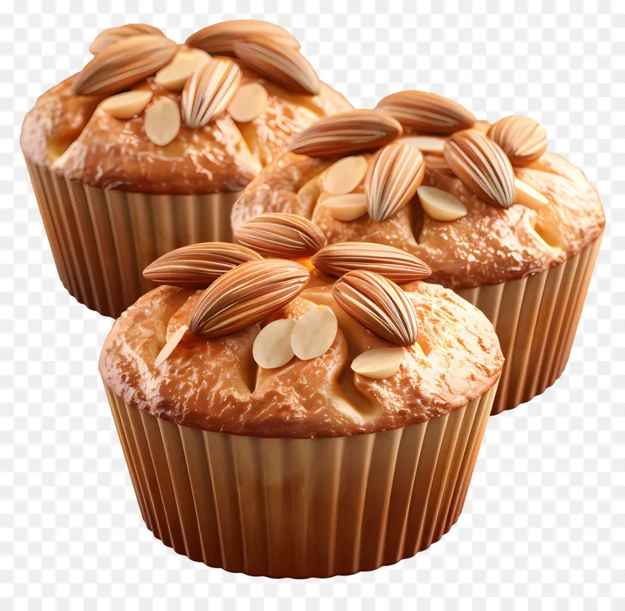 Muffin Almond，Kue Muffin PNG