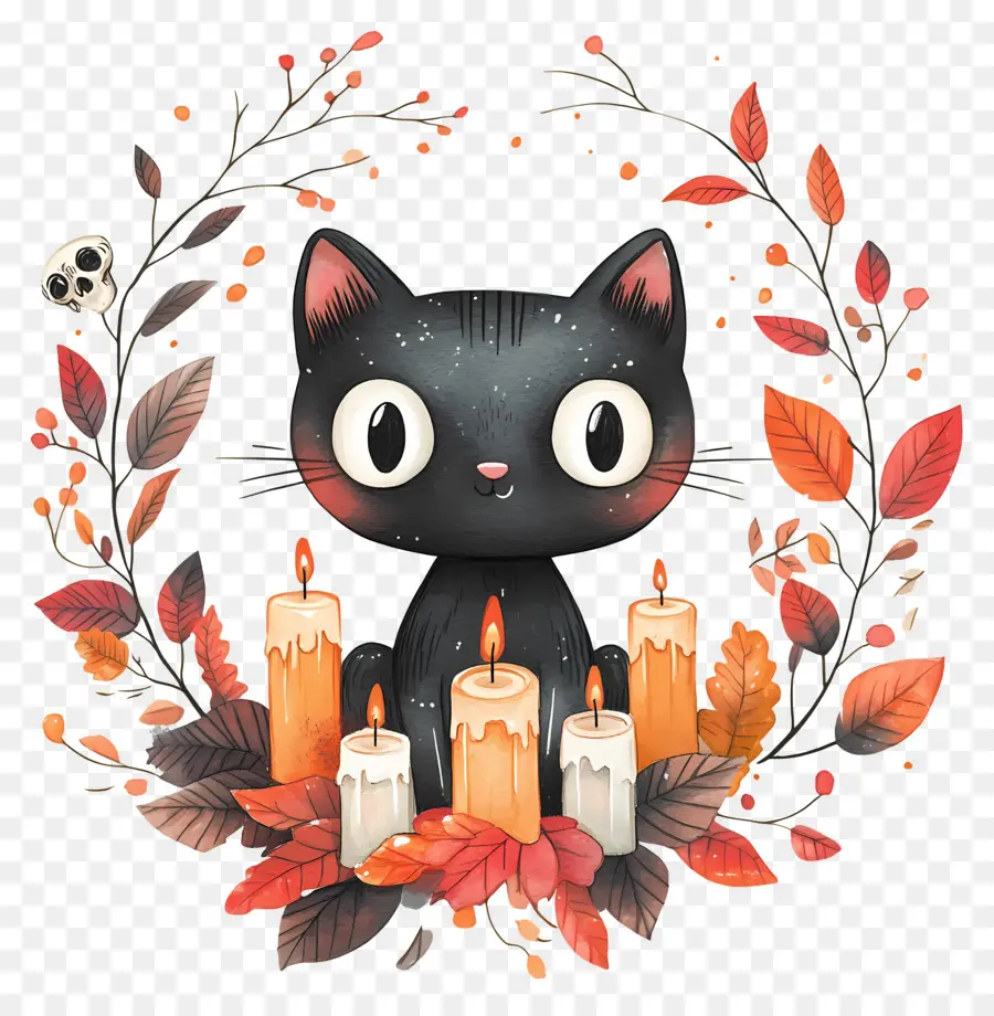 Kucing Hitam Halloween，Kucing Hitam PNG