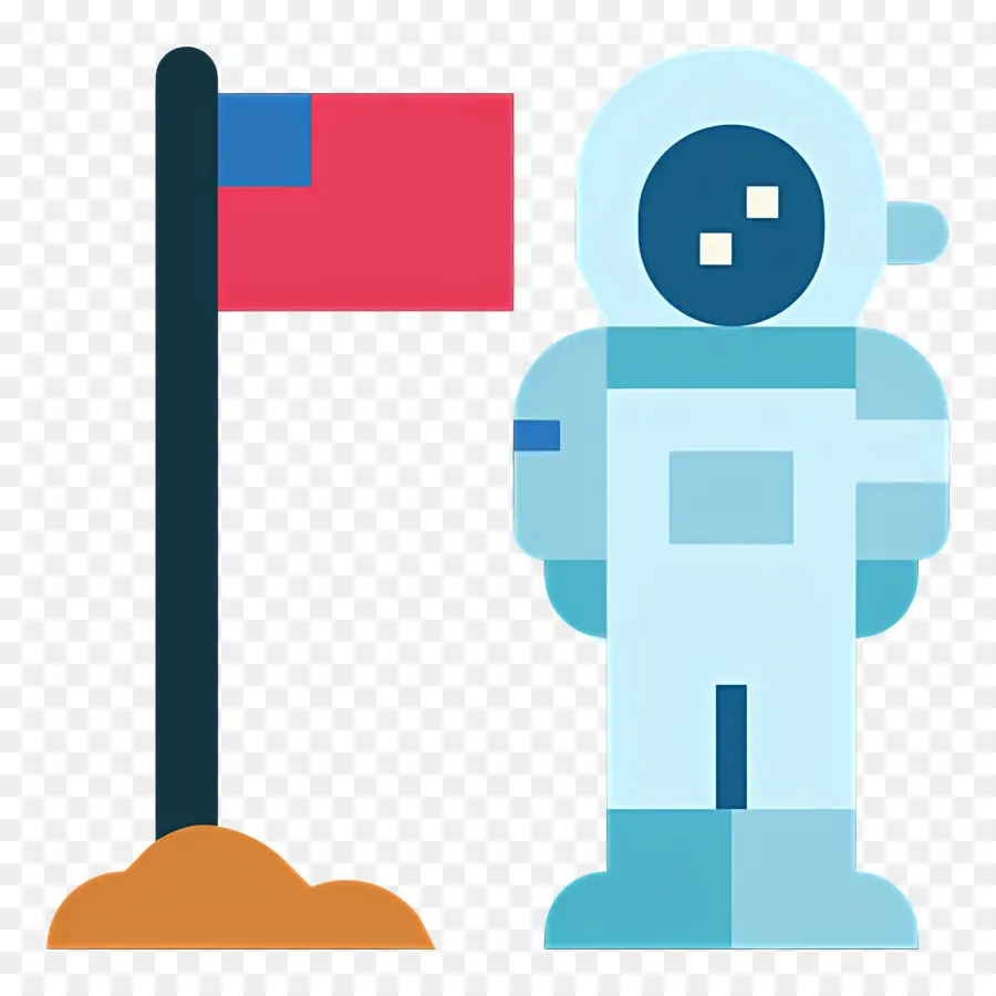 Astronaut，Astronot Dan Bendera PNG