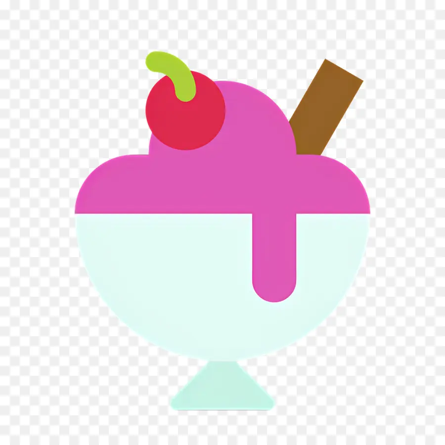 Es Krim Sundae，Sundae Es Krim Merah Muda PNG