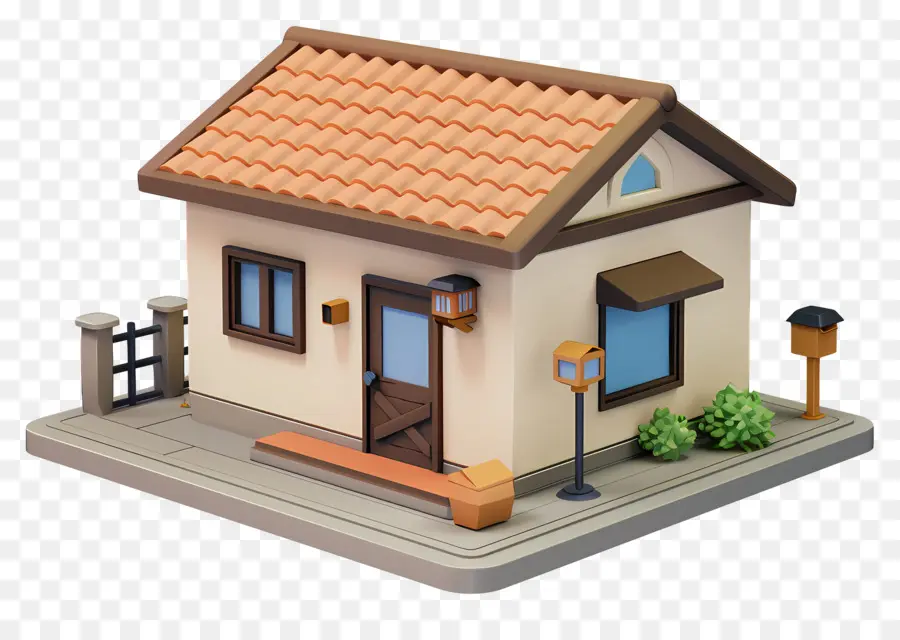 Rumah Sederhana 3d，Rumah Doodle PNG