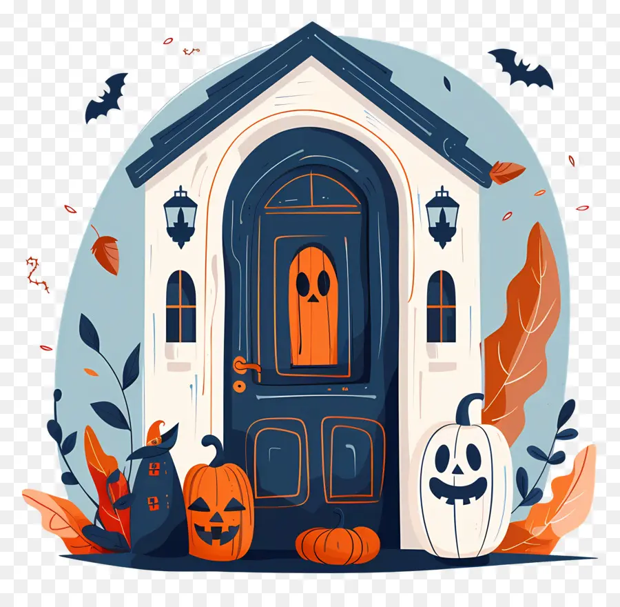 Pintu Halloween Yang Menyeramkan，Rumah Halloween PNG