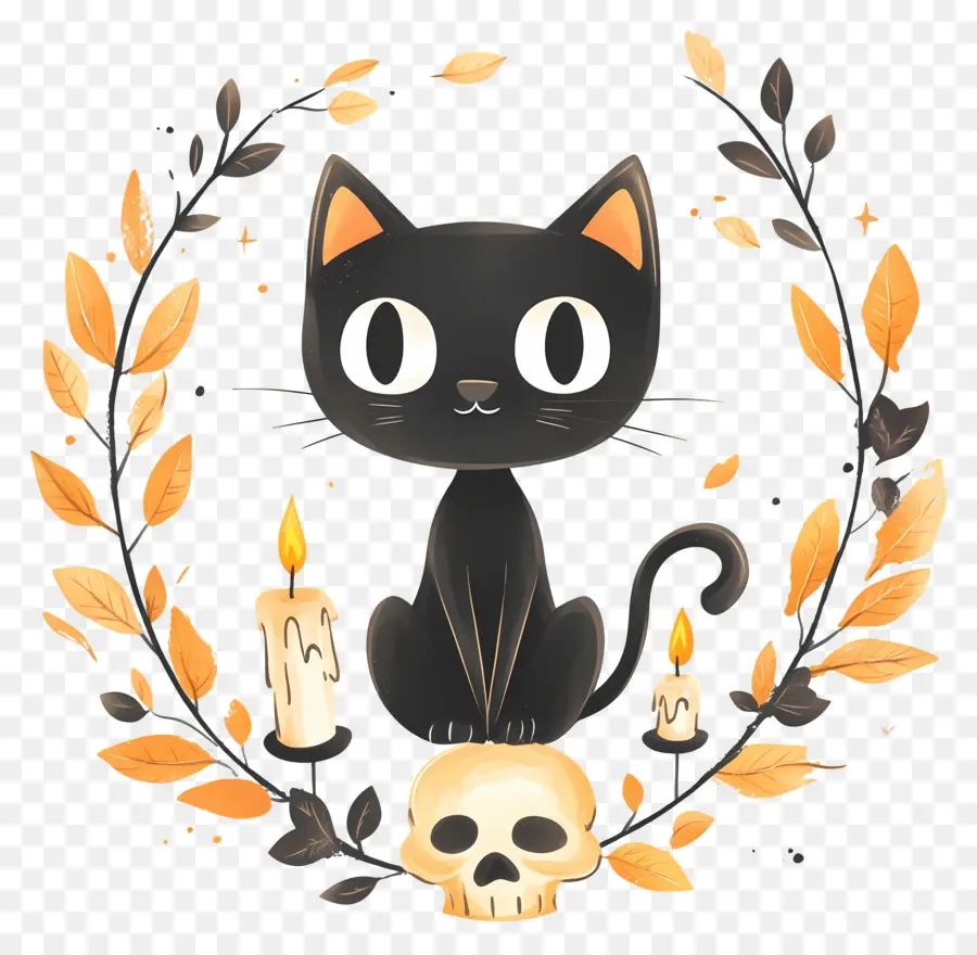 Kucing Hitam Halloween，Kucing Hitam PNG