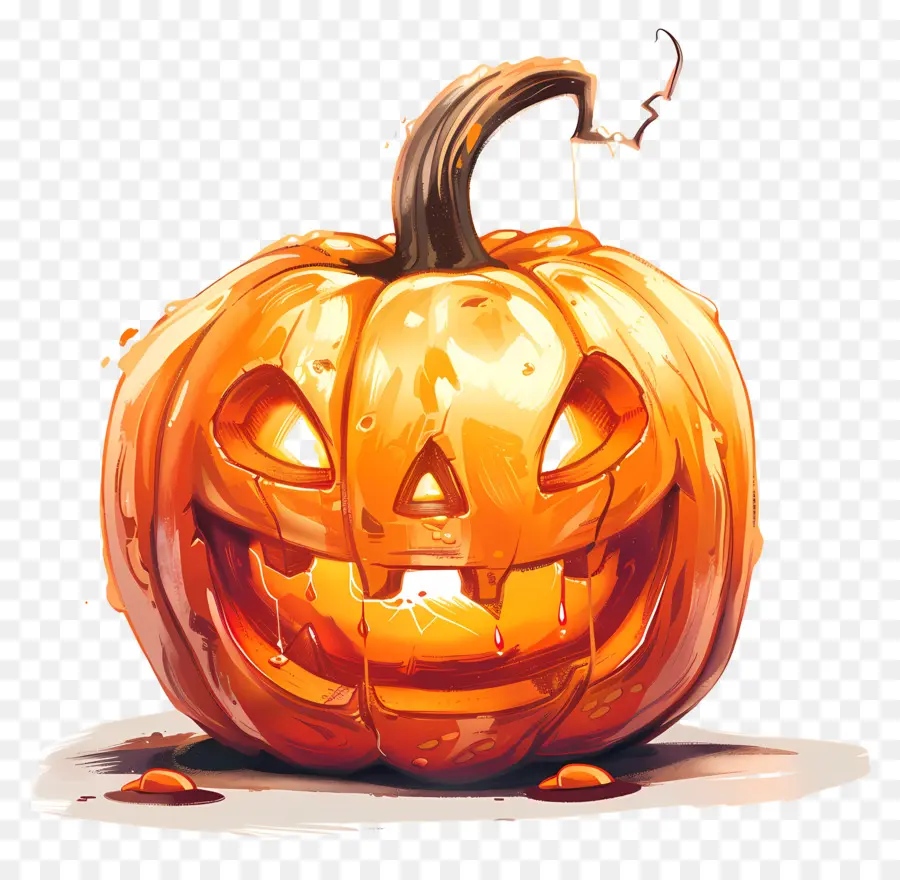 Labu Halloween Animasi，Labu Kuning PNG