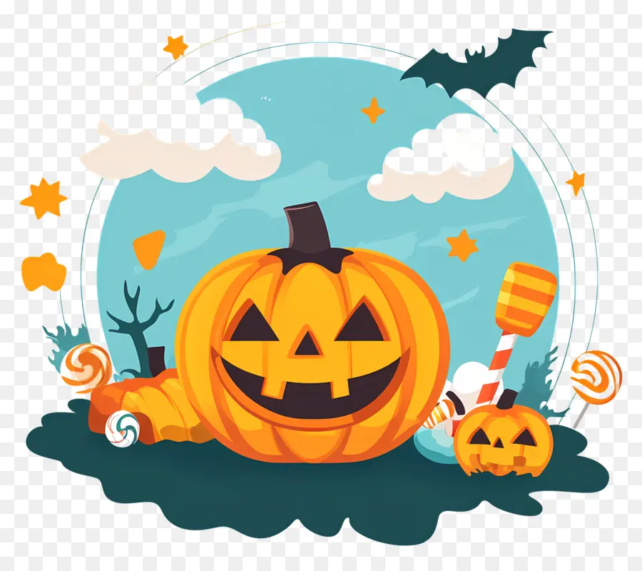 Labu Halloween，Jack O' Lantern PNG