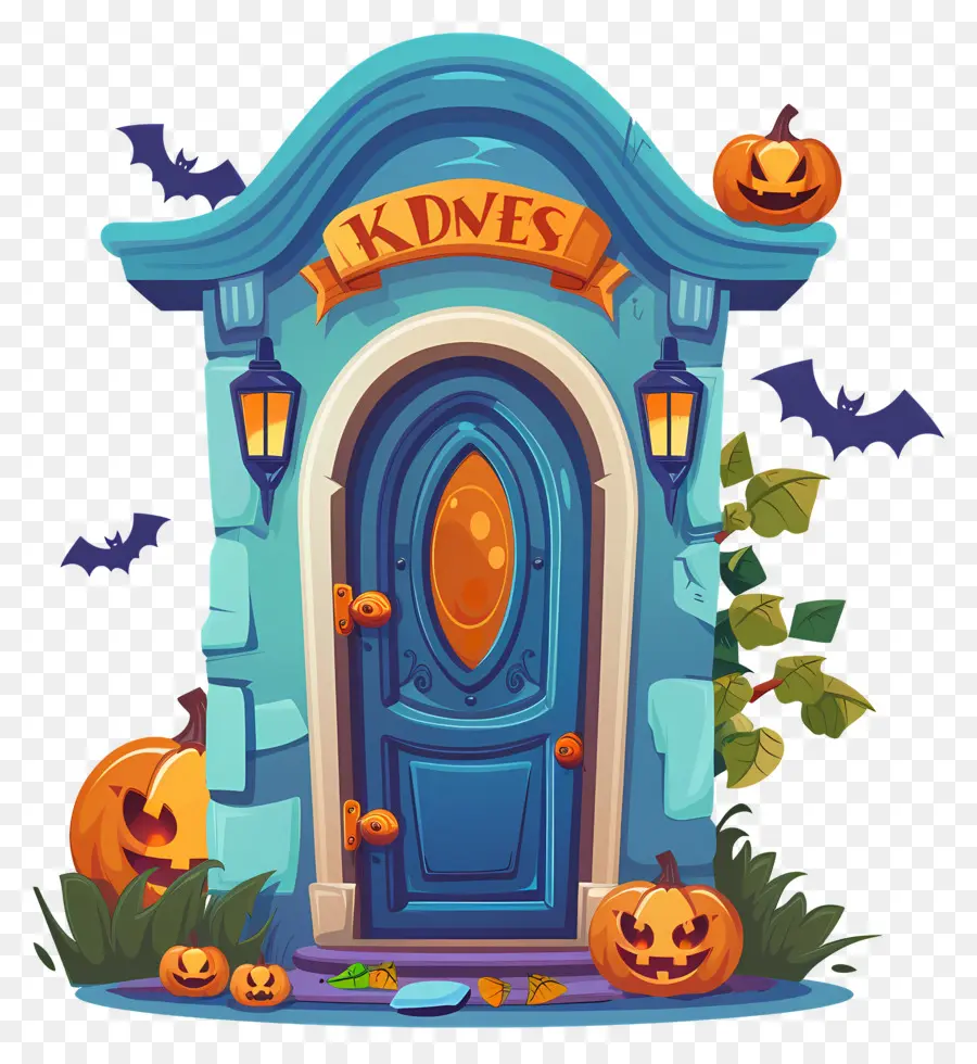 Pintu Halloween Yang Menyeramkan，Rumah Halloween PNG