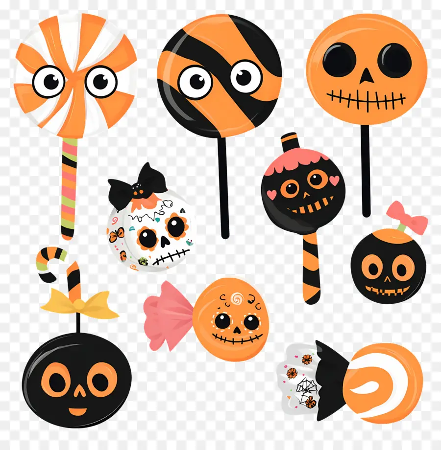 Permen Halloween，Lolipop Halloween PNG