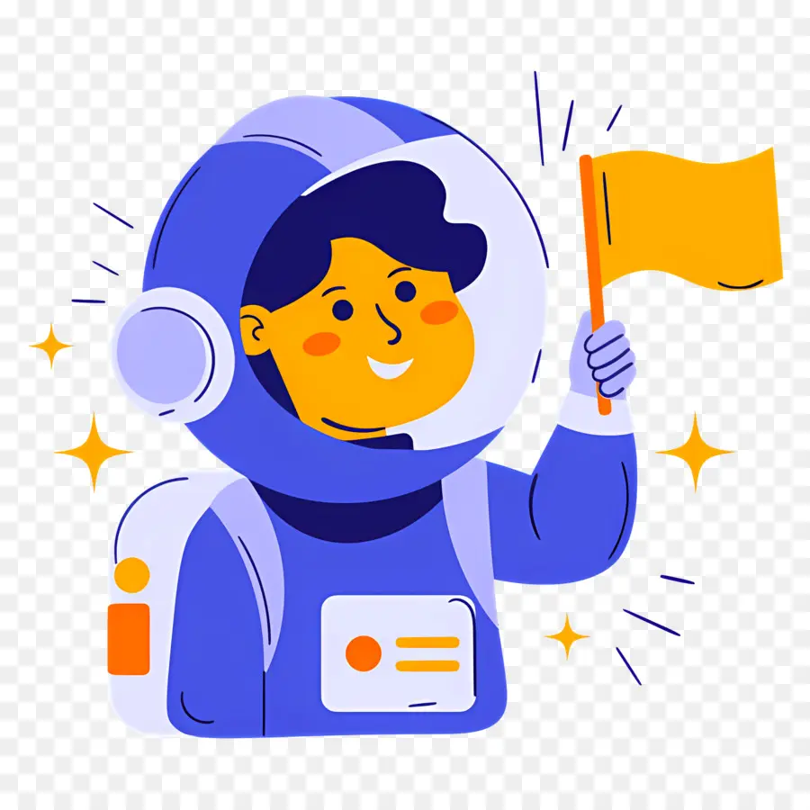 Astronaut，Astronot Dengan Bendera PNG