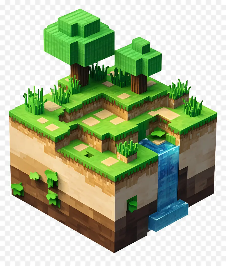 Minecraft，Blok Lanskap PNG