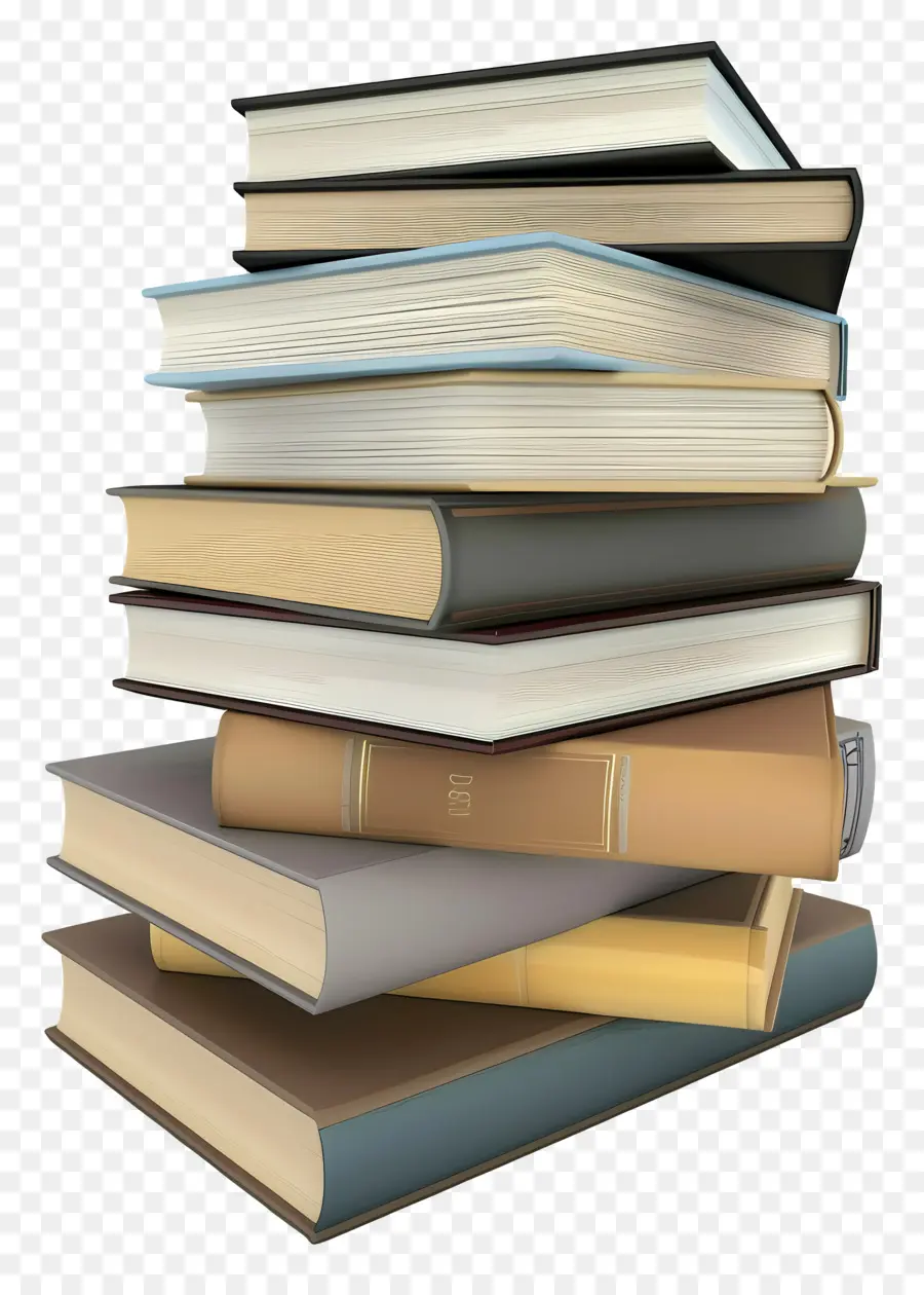 Tumpukan Buku 3d，Tumpukan Buku PNG