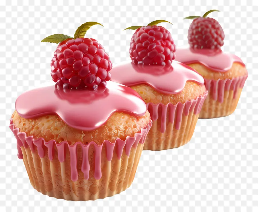 Muffin Raspberry，Kue Mangkuk Raspberry PNG