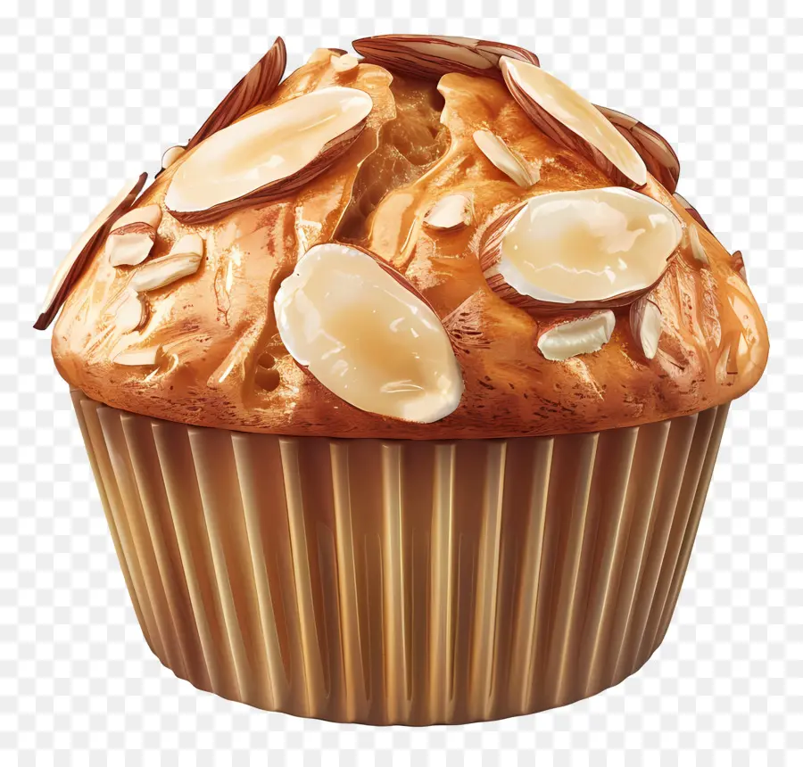 Muffin Almond，Kue Muffin PNG