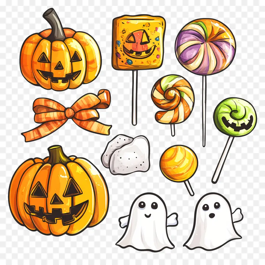 Permen Halloween，Labu Dan Permen Halloween PNG