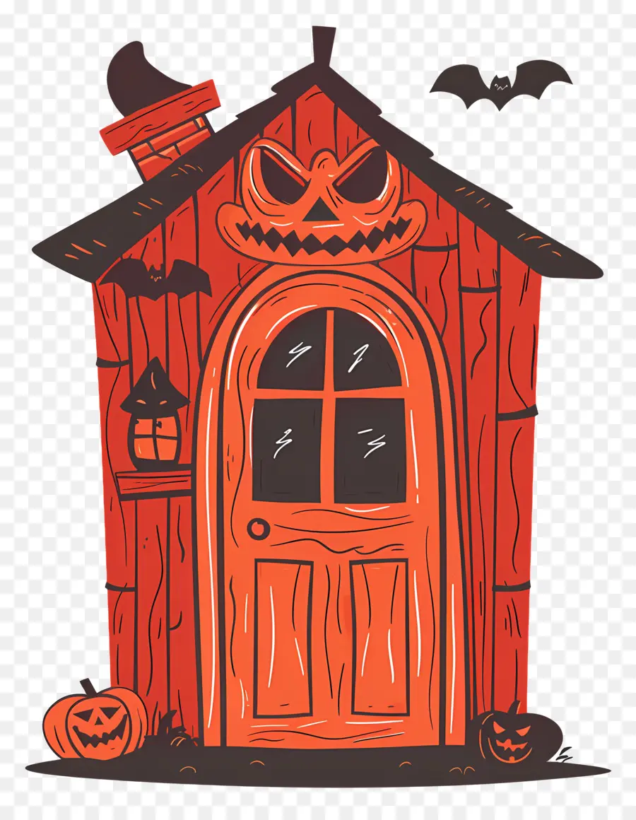 Pintu Halloween Yang Menyeramkan，Rumah Halloween PNG