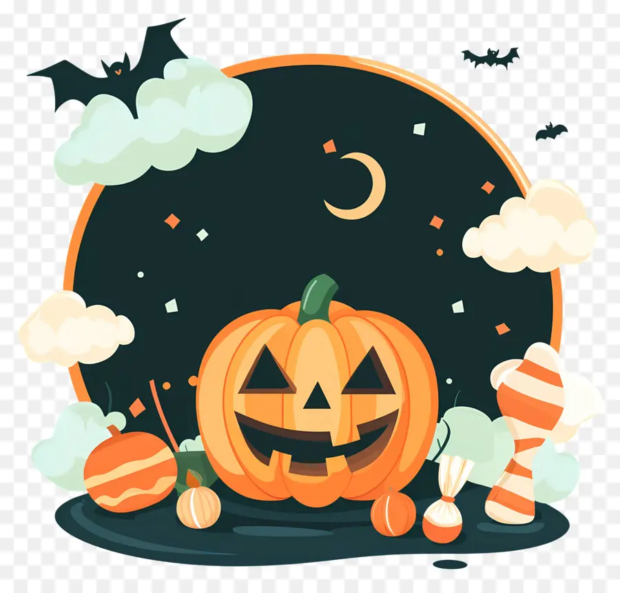 Labu Halloween，Jack O' Lantern PNG