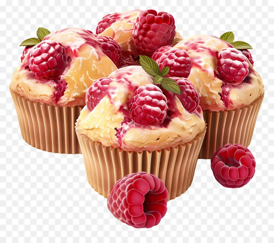 Muffin Raspberry，Muffin Rasberi PNG