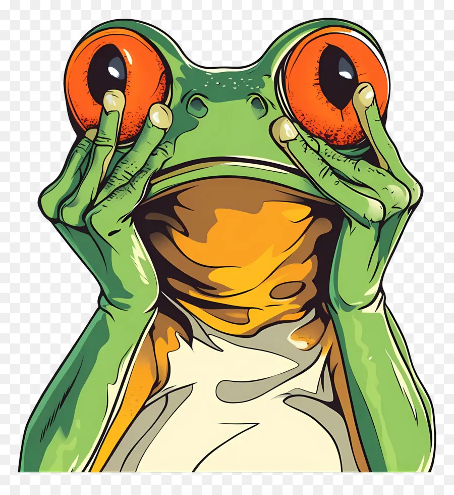 Emoji Katak，Katak Kartun PNG