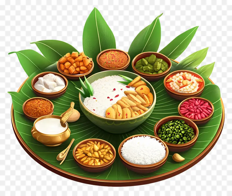 Onam Sadhya，Piring Makanan Tradisional PNG