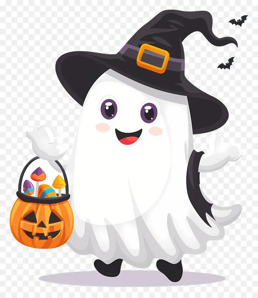 Hantu Halloween，Hantu Dengan Permen PNG