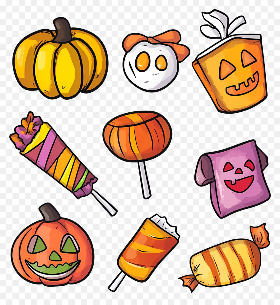 Permen Halloween，Labu Dan Permen Halloween PNG