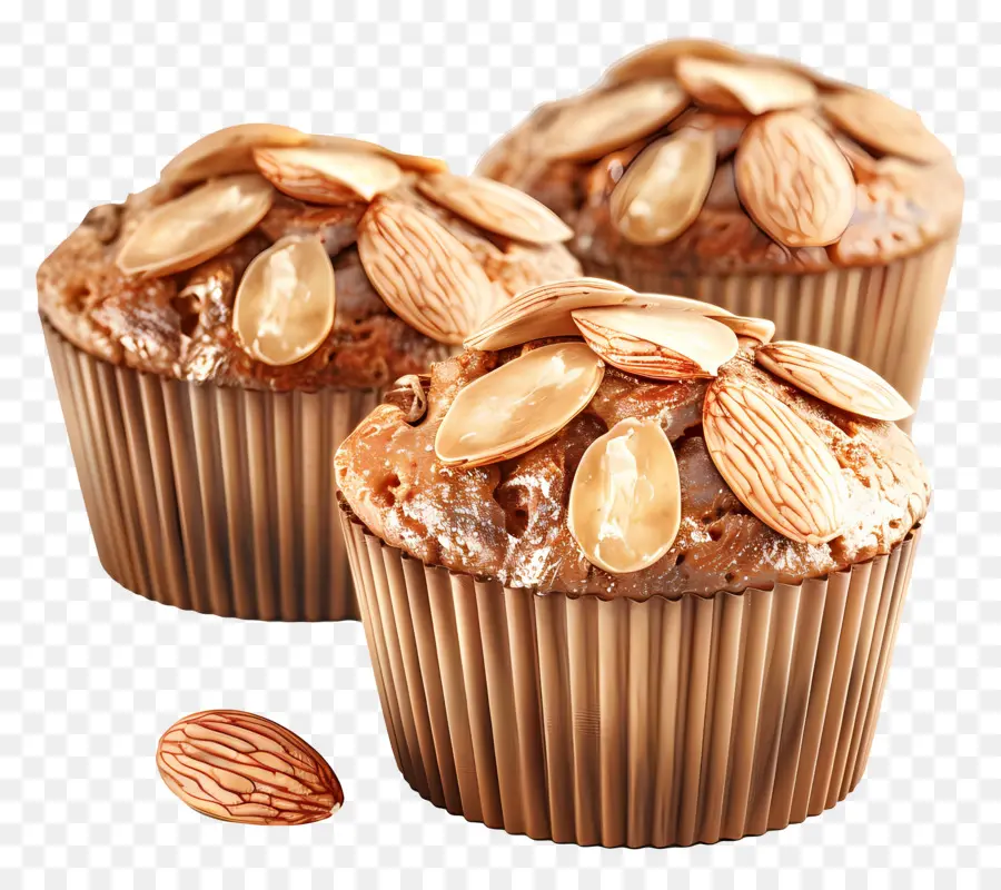 Muffin Almond，Makanan Penutup PNG