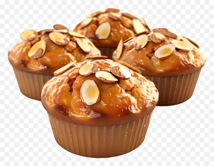 Muffin Almond，Kue Mangkuk PNG