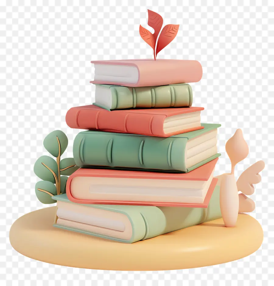 Tumpukan Buku 3d，Buku PNG