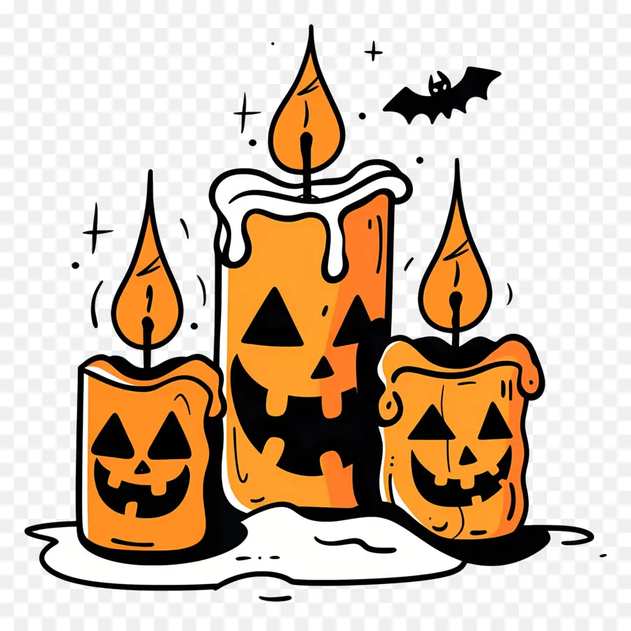 Lilin Halloween，Labu Kuning PNG