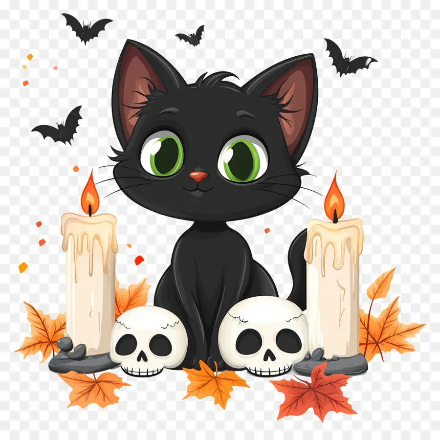 Kucing Hitam Halloween，Kucing Hitam PNG