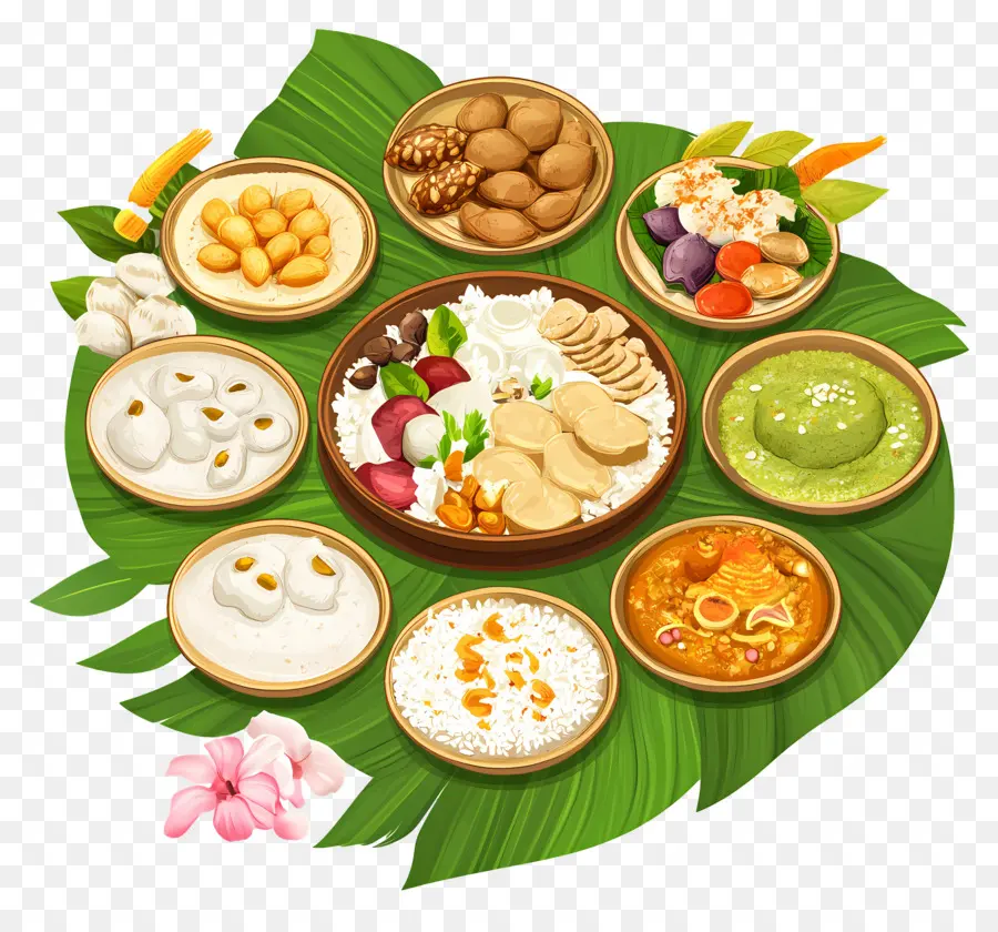 Onam Sadhya，Piring Makanan Tradisional PNG