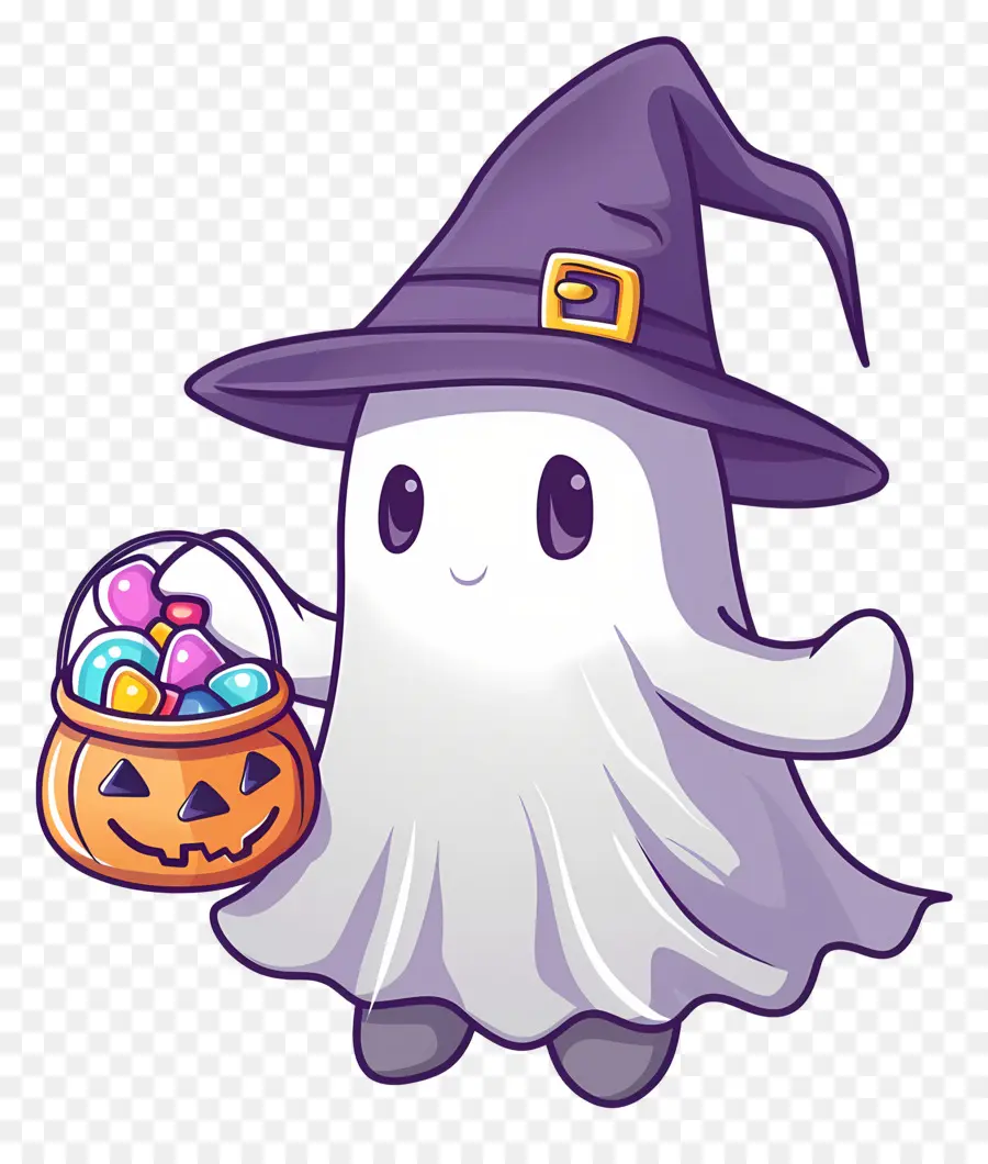 Hantu Halloween，Hantu Dengan Permen PNG