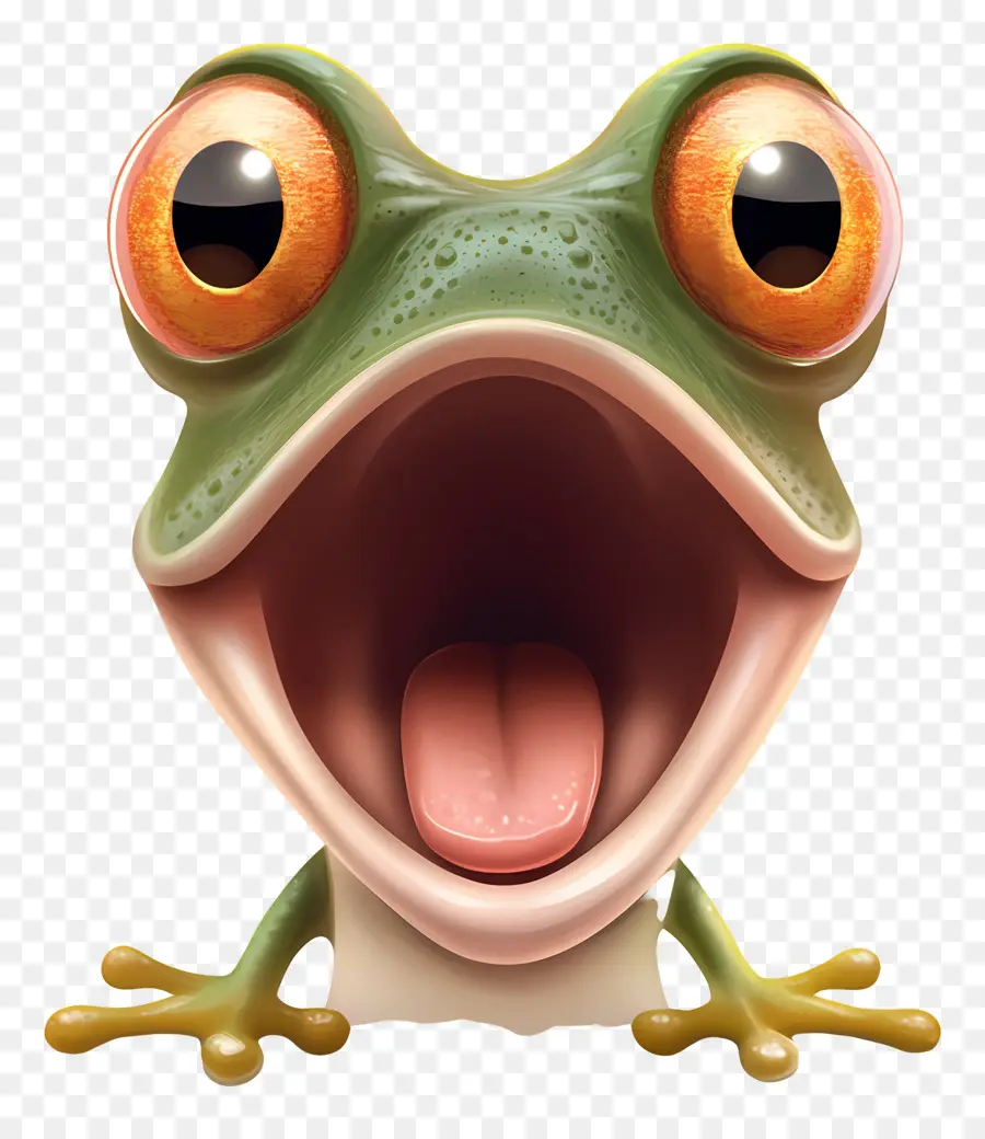 Emoji Katak，Wajah Katak PNG