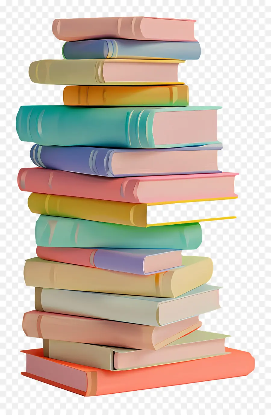 Tumpukan Buku 3d，Tumpukan Buku PNG