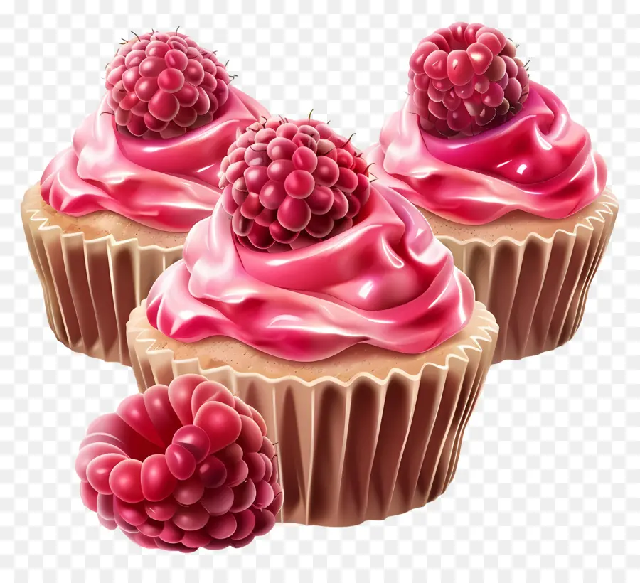 Muffin Raspberry，Kue Raspberry PNG