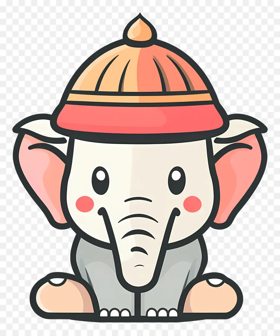 Ganesh Chaturthi，Gajah Lucu PNG