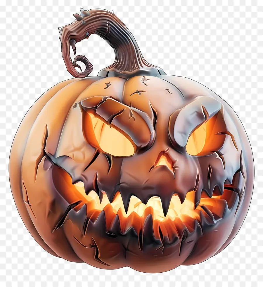 Labu Halloween Animasi，Labu Menakutkan PNG