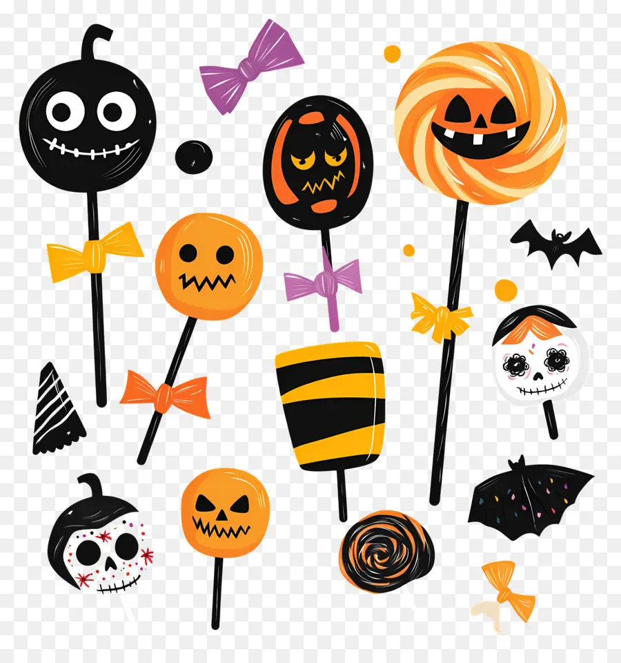 Permen Halloween，Lolipop Halloween PNG