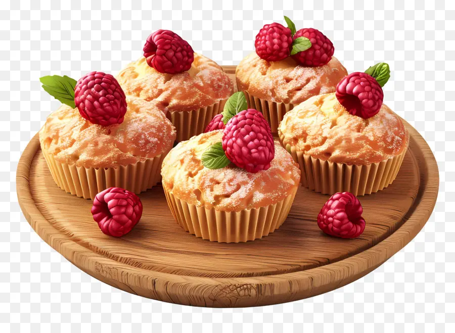 Muffin Raspberry，Kue Mangkuk PNG