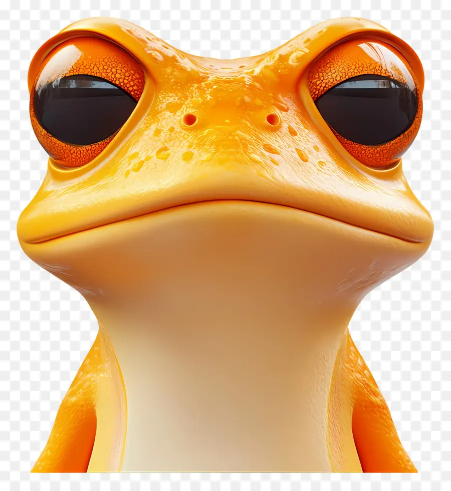 Emoji Katak，Katak Oranye PNG