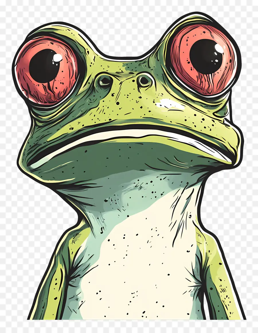 Katak Lucu，Katak Kartun PNG