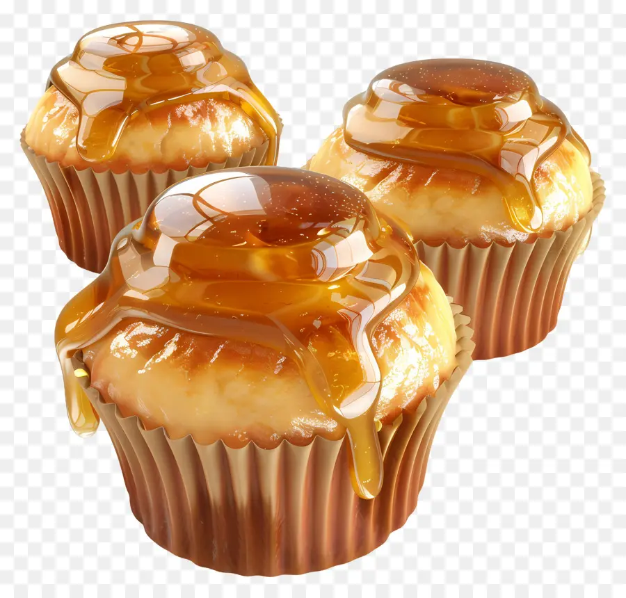 Muffin Madu，Kue Mangkuk Karamel PNG