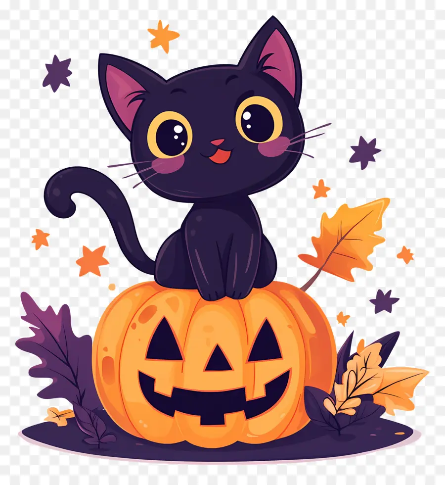 Kucing Hitam Halloween，Kucing Hitam PNG