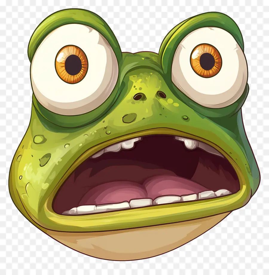 Emoji Katak，Katak Marah PNG