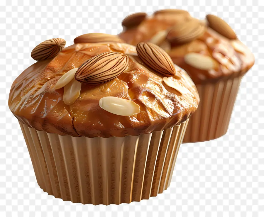 Muffin Almond，Muffin Coklat PNG