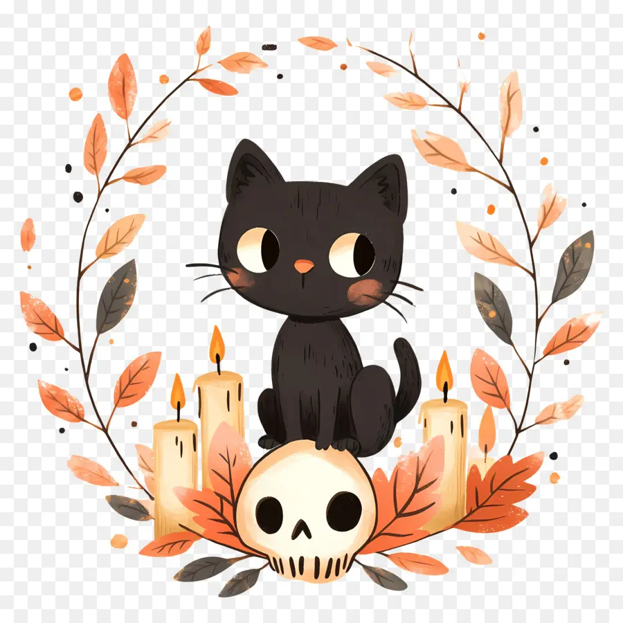 Kucing Hitam Halloween，Kucing PNG