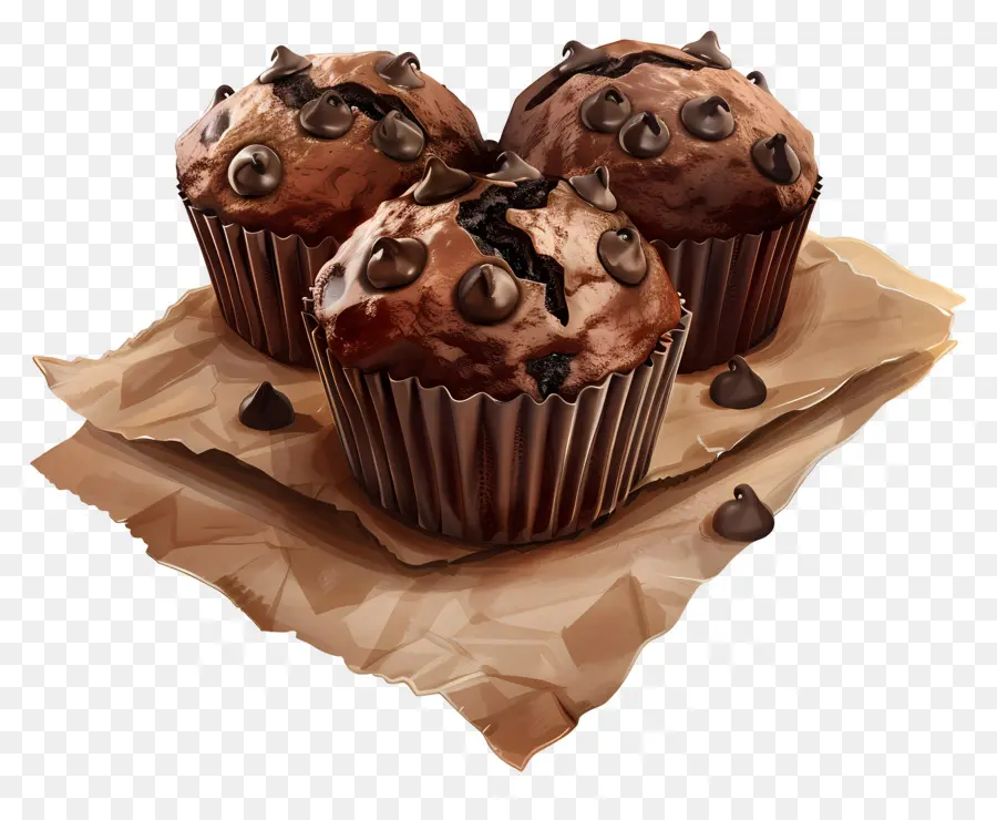 Muffin Coklat，Muffin Keping Coklat PNG