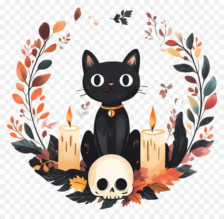 Kucing Hitam Halloween，Kucing PNG